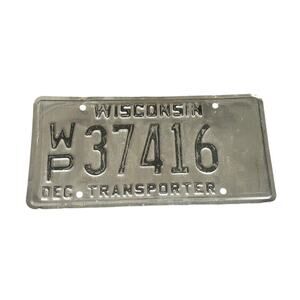 Wisconsin Expired Transporter License Plate